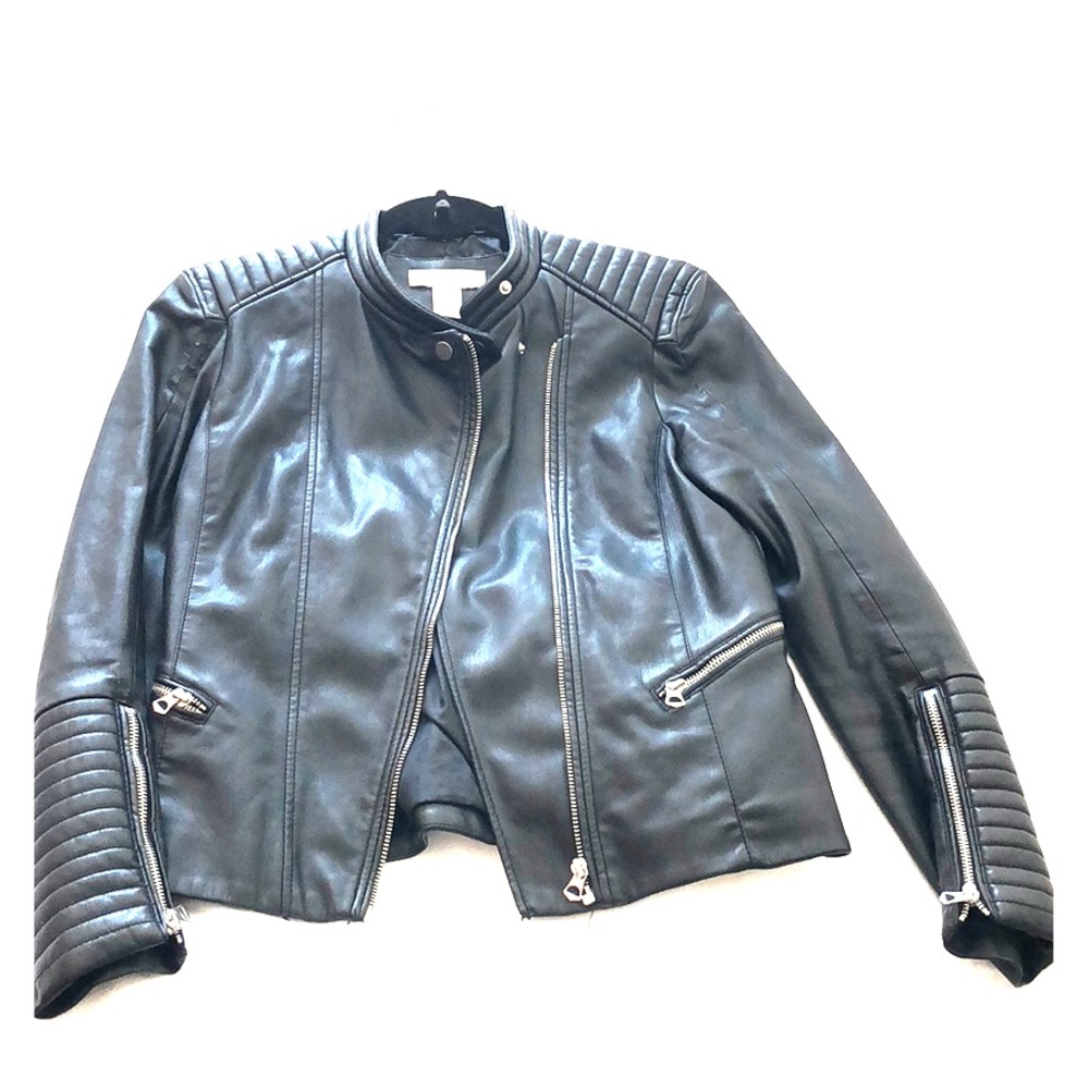 Black H&M Leather Jacket 😎